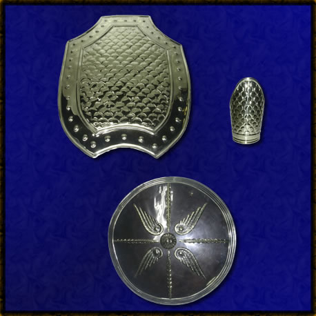 escudo y manguito de traje romano
